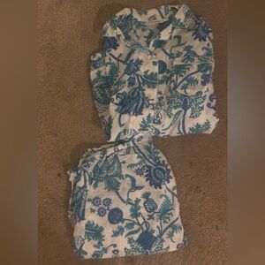 Blue Roller rabbit pajama set